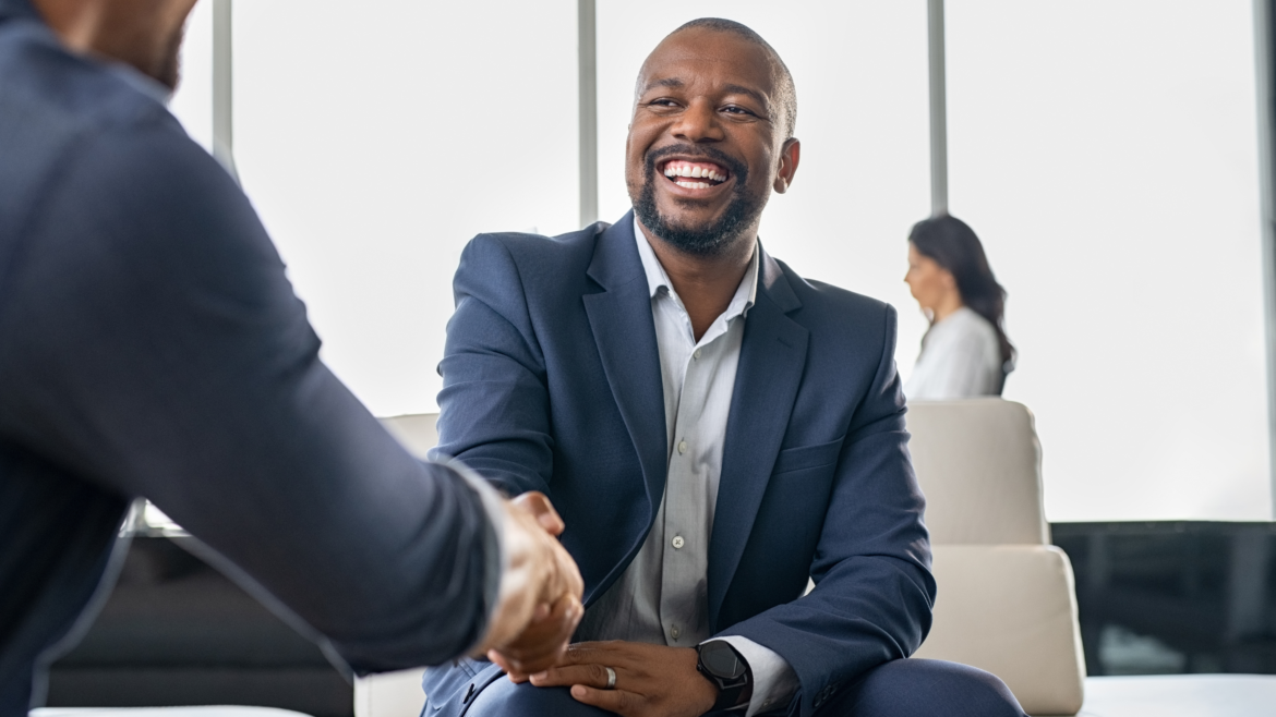 Business meeting handshake