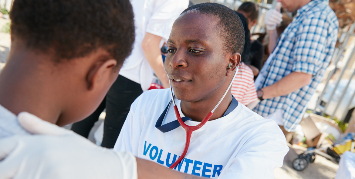 Black volunteer physician