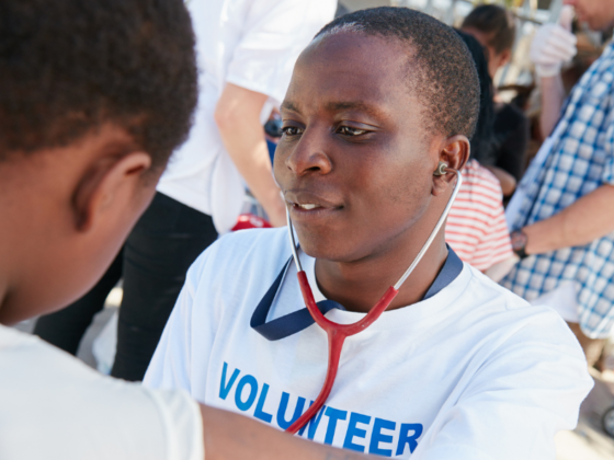 Black volunteer physician